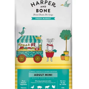 HARPER AND BONE FRESH MARKET ADULT MINI PATO, CERDO IBÉRICO, CORDERO Y PAVO 2 Kg PIENSO PARA PERROS
