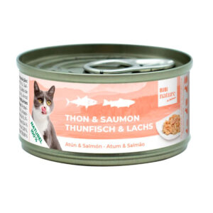 BUBIMEX BUBI NATURE ATÚN Y SALMÓN 70gr LATA PARA GATOS
