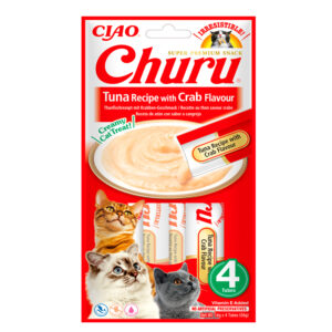 CIAO CHURU RECETA DE ATÚN CON SABOR A CANGREJO 4x14gr