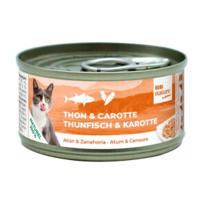 BUBIMEX BUBI NATURE ATÚN Y ZANAHORIA 70gr LATA PARA GATOS