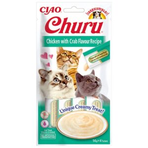 CIAO CHURU RECETA DE POLLO CON CANGREJO 4x14gr