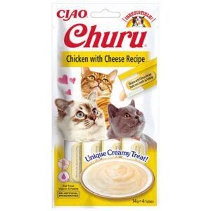 CIAO CHURU RECETA DE POLLO CON QUESO 4x14gr