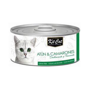 KIT CAT ATÚN Y CAMARONES 80gr LATA PARA GATOS