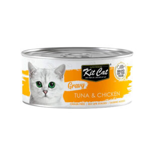 KIT CAT GRAVY ATÚN Y POLLO 70gr LATA PARA GATOS