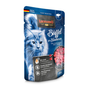 LEONARDO BÚFALO CON ARÁNDANOS 85gr SOBRE  PARA GATOS