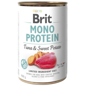 BRIT MONO PROTEIN ATÚN CON BONIATO 400gr LATA PARA PERROS