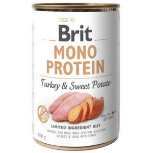 BRIT MONO PROTEIN PAVO CON BONIATO 400gr LATA PARA PERROS