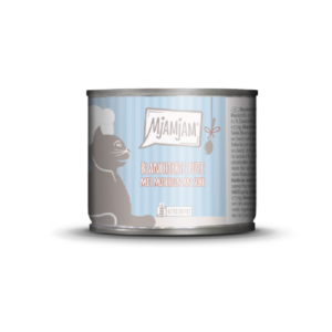 MJAMJAM PAVA ESCALDADA CON MEJILLONES EN SALSA 185gr LATA PARA GATOS