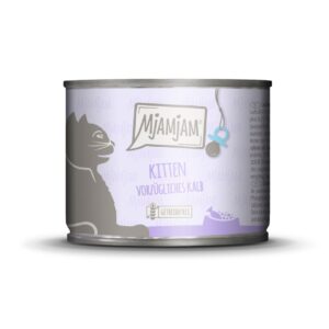MJAMJAM KITTEN TERNERA CON ACEITE DE SALMÓN 200gr LATA PARA GATOS