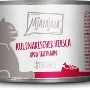 MJAMJAM CIERVO Y PAVO 200gr LATA PARA GATOS