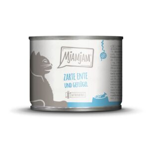 MJAMJAM PATO Y AVE CON ZANAHORIA 200gr LATA PARA GATOS
