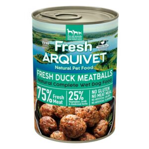 ARQUIVET FRESH DUCK MEATBALLS – ALBÓNDIGAS CON PATO, BONIATO Y NARANJA 400gr LATA PARA PERROS