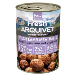 ARQUIVET FRESH LAMB MEATBALLS – ALBÓNDIGAS CON CORDERO, ZANAHORIA Y BONIATO 400gr LATA PARA PERROS