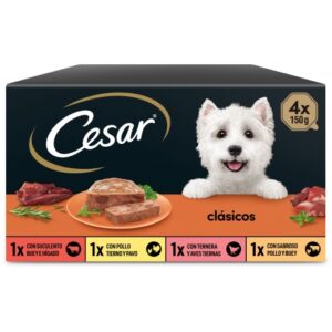 CESAR PACK TERRINA CLÁSICA 4x150gr LATA PARA PERROS