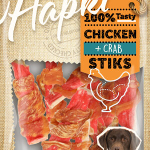 FLAMINGO STIKS CHICKEN + CRAB 85gr SNACKS PARA PERROS