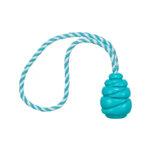 TRIXIE MINI ESPIRAL MORDEDOR CON CUERDA AZUL TURQUESA 30cm
