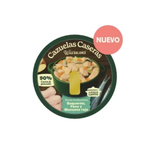 WILD BALANCE CAZUELAS CASERAS RECETA MEDITERRÁNEA BOQUERÓN, PAVO Y MANZANA ROJA 280gr PARA PERROS