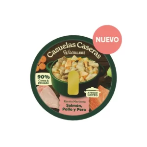 WILD BALANCE CAZUELAS CASERAS RECETA MARINERA SALMÓN, POLLO Y PERA 280gr PARA PERROS