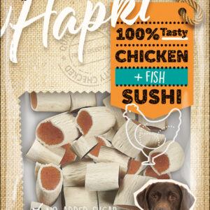 FLAMINGO SUSHI CHICKEN + FISH 85gr SNACKS PARA PERROS
