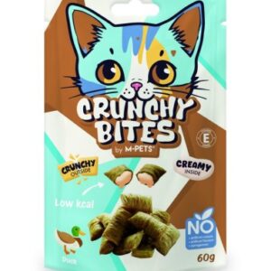 M-PETS CRUNCHY BITES PATO 60gr SNACKS PARA GATOS