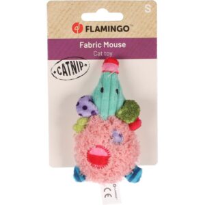 FLAMINGO FABRIC MOUSE JUGUETE PARA GATOS 8cm